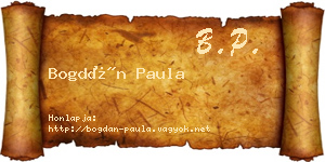 Bogdán Paula névjegykártya